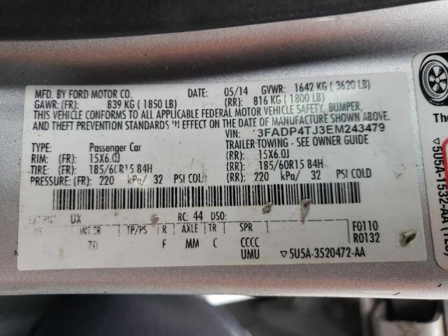 Photo 10 from auction – 2014 FORD FIESTA S with VIN 3FADP4TJ3EM243479