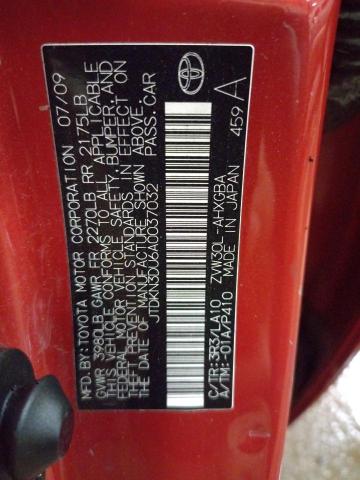Photo 10 from auction – 2010 TOYOTA PRIUS with VIN JTDKN3DU6A0037032