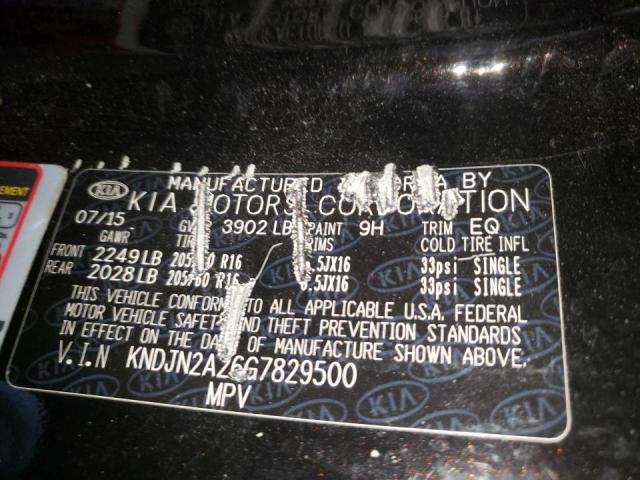 Photo 10 from auction – 2016 KIA SOUL with VIN KNDJN2A26G7829500