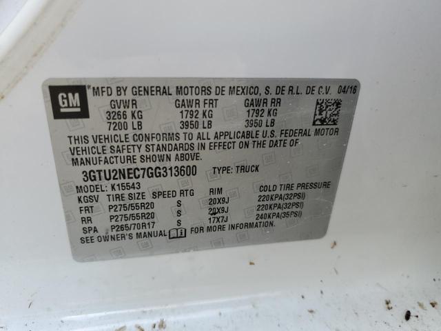 Photo 10 from auction – 2016 GMC SIERRA K15 with VIN 3GTU2NEC7GG313600
