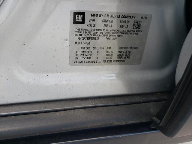 Photo 10 from auction – 2017 BUICK ENCORE PRE with VIN KL4CJASB5HB069520