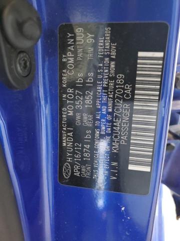 Photo 10 from auction – 2012 HYUNDAI ACCENT GLS with VIN KMHCU4AE7CU270189