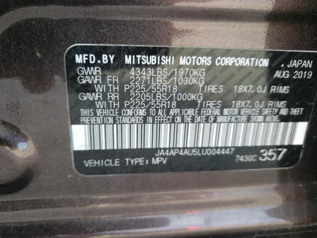 Photo 10 from auction – 2020 MITSUBISHI OUTLANDER with VIN JA4AP4AU5LU004447