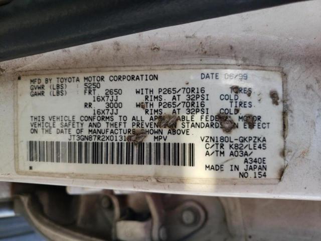 Photo 10 from auction – 1999 TOYOTA 4RUNNER LI with VIN JT3GN87R2X0131822