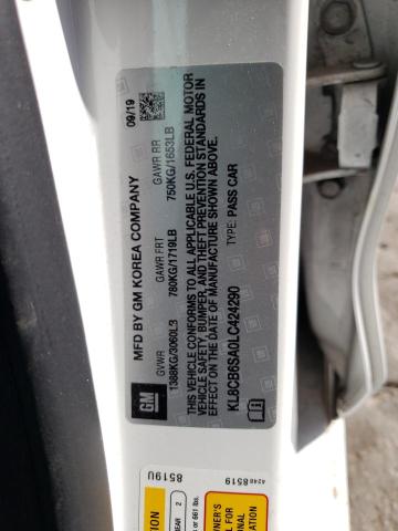 Photo 10 from auction – 2020 CHEVROLET SPARK LS with VIN KL8CB6SA0LC424290