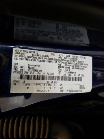 Photo 10 from auction – 2016 FORD FOCUS ST with VIN 1FADP3L90GL362000