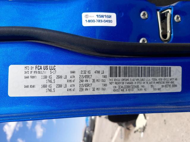 Photo 10 from auction – 2017 JEEP COMPASS TR with VIN 3C4NJDDB8HT659495