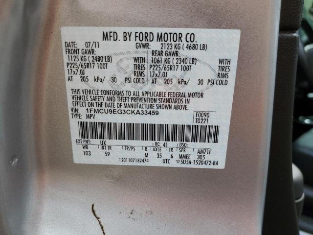 Photo 10 from auction – 2012 FORD ESCAPE LIM with VIN 1FMCU9EG3CKA33459