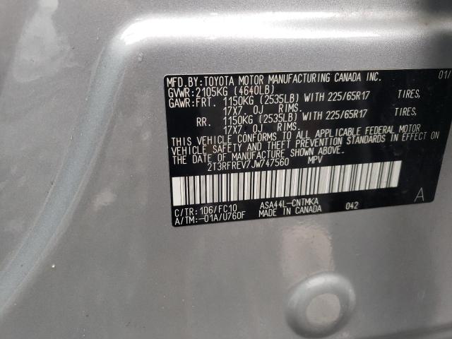 Photo 10 from auction – 2018 TOYOTA RAV4 ADVEN with VIN 2T3RFREV7JW747560