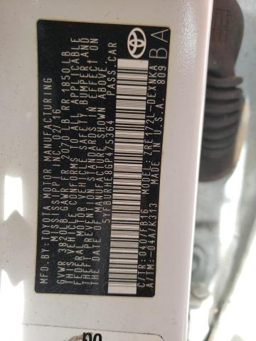 Photo 10 from auction – 2016 TOYOTA COROLLA L with VIN 5YFBURHE8GP475364
