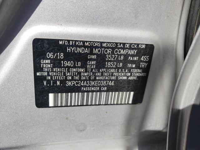 Photo 10 from auction – 2019 HYUNDAI ACCENT SE with VIN 3KPC24A33KE038744