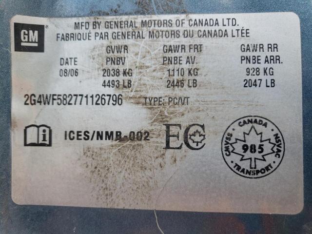 Photo 10 from auction – 2007 BUICK ALLURE CX with VIN 2G4WF582771126796