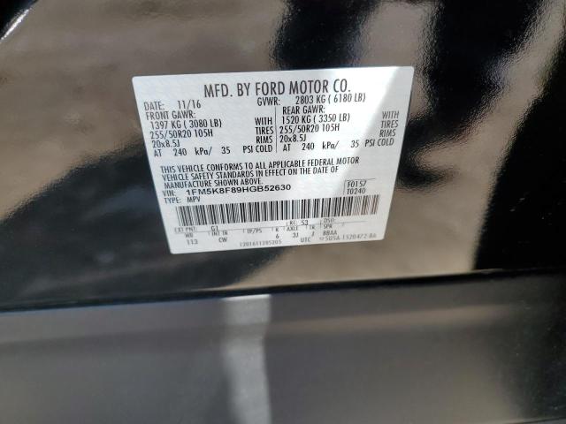 Photo 10 from auction – 2017 FORD EXPLORER L with VIN 1FM5K8F89HGB52630