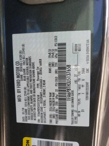 Photo 10 from auction – 2018 FORD MUSTANG with VIN 1FA6P8TH3J5137658