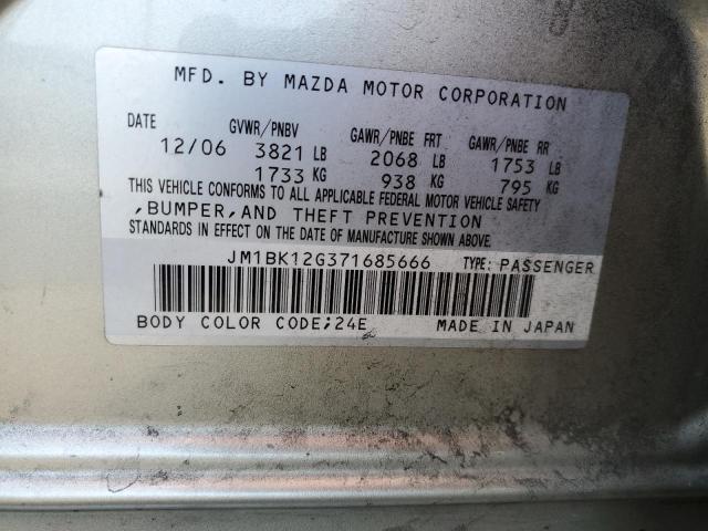Photo 10 from auction – 2007 MAZDA 3 I with VIN JM1BK12G371685666
