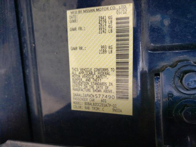 Photo 10 from auction – 2021 NISSAN ALTIMA with VIN 1N4AL2APXCN577490