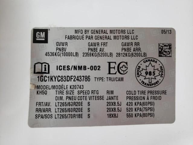 Photo 10 from auction – 2013 CHEVROLET silverado with VIN 1GC1KYC83DF243786