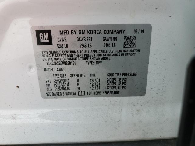 Photo 10 from auction – 2019 BUICK ENCORE PRE with VIN KL4CJASB0KB879161