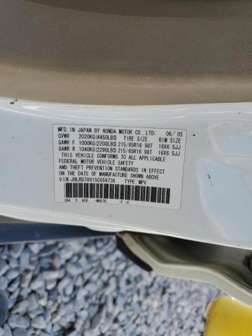Photo 10 from auction – 2005 HONDA CR-V SE with VIN JHLRD78915C059736
