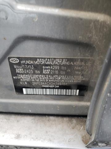 Photo 10 from auction – 2013 HYUNDAI SONATA GLS with VIN 5NPEB4ACXDH749784