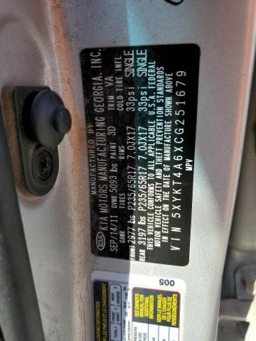 Photo 10 from auction – 2012 KIA SORENTO BA with VIN 5XYKT4A6XCG251679