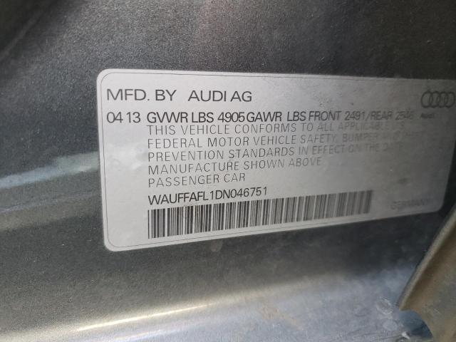 Photo 10 from auction – 2013 AUDI A4 PREMIUM with VIN WAUFFAFL1DN046751