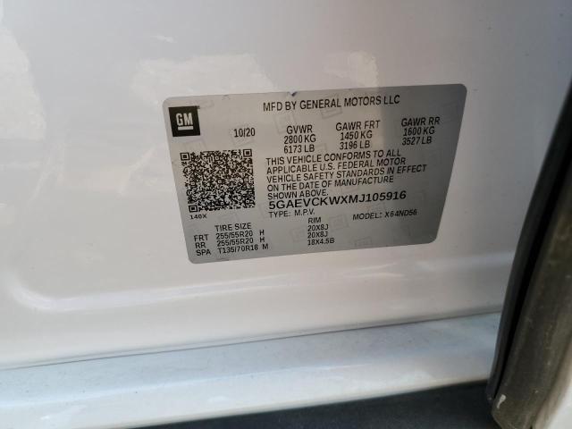 Photo 10 from auction – 2021 BUICK ENCLAVE AV with VIN 5GAEVCKWXMJ105916