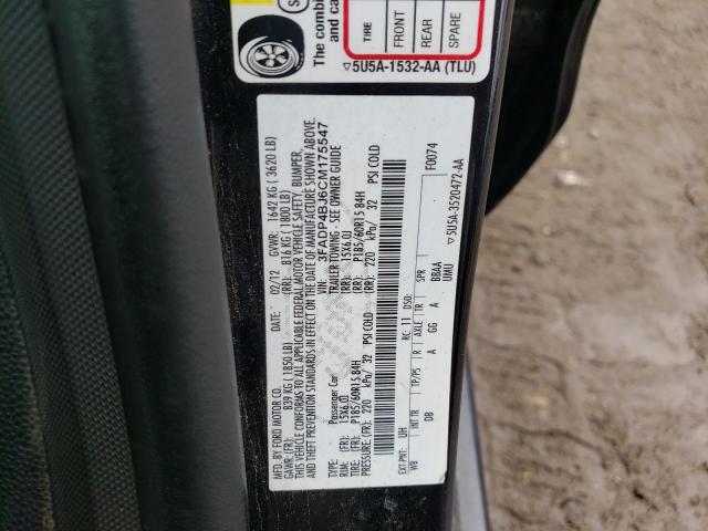 Photo 10 from auction – 2012 FORD FIESTA with VIN 3FADP4BJ6CM175547