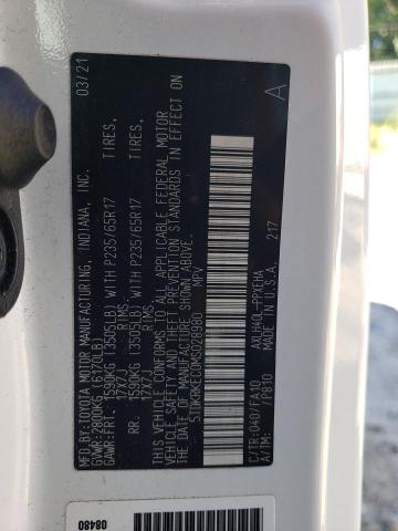 Photo 10 from auction – 2021 TOYOTA SIENNA LE with VIN 5TDKRKEC0MS028980
