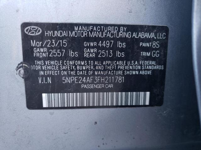 Photo 10 from auction – 2015 HYUNDAI SONATA SE with VIN 5NPE24AF3FH211781