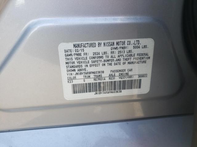 Photo 10 from auction – 2015 INFINITI Q50 BASE with VIN JN1BV7AR9FM403639
