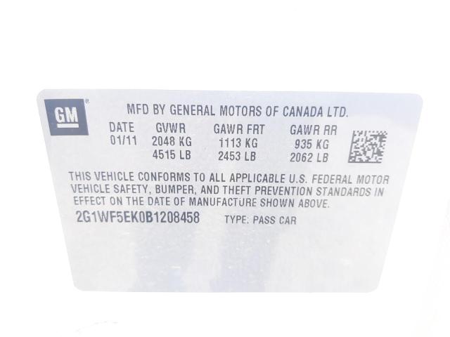 Photo 10 from auction – 2011 CHEVROLET IMPALA LS with VIN 2G1WF5EK0B1208458