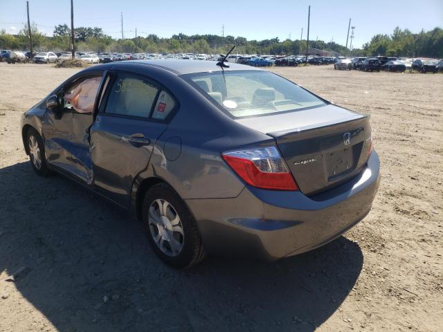 Photo 3 from auction – 2012 HONDA CIVIC HYBR with VIN JHMFB4F2XCS002348