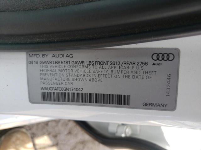 Photo 10 from auction – 2016 AUDI A6 PREMIUM with VIN WAUGFAFC8GN174042