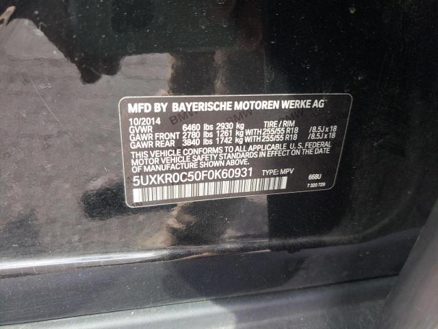 Photo 10 from auction – 2015 BMW X5 XDRIVE3 with VIN 5UXKR0C50F0K60931