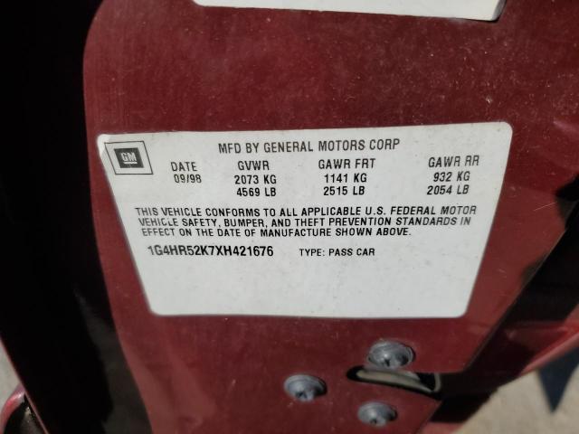 Photo 10 from auction – 1999 BUICK LESABRE LI with VIN 1G4HR52K7XH421676