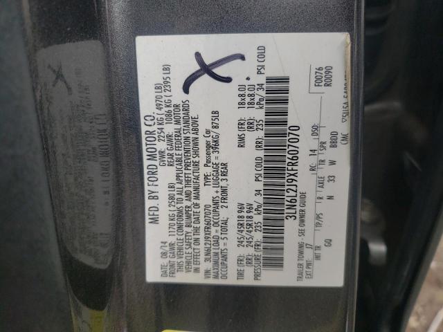 Photo 10 from auction – 2015 LINCOLN MKZ with VIN 3LN6L2J9XFR607070