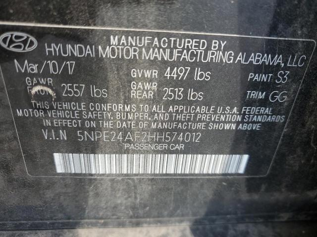 Photo 10 from auction – 2017 HYUNDAI SONATA SE with VIN 5NPE24AF2HH574012