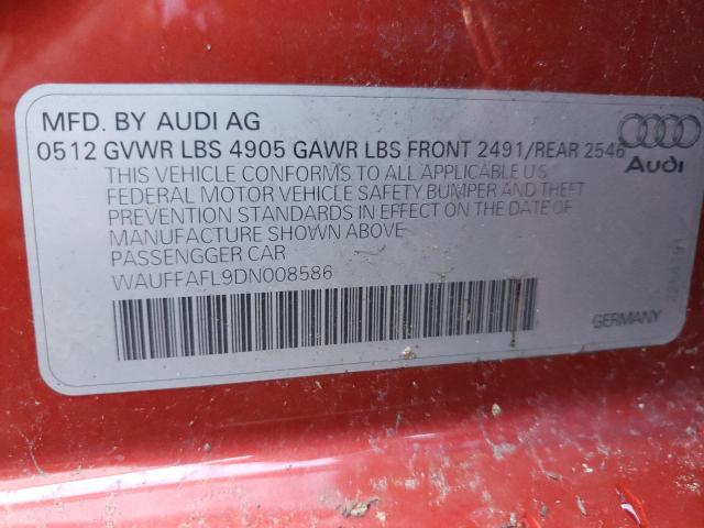Photo 10 from auction – 2013 AUDI A4 PREMIUM with VIN WAUFFAFL9DN008586