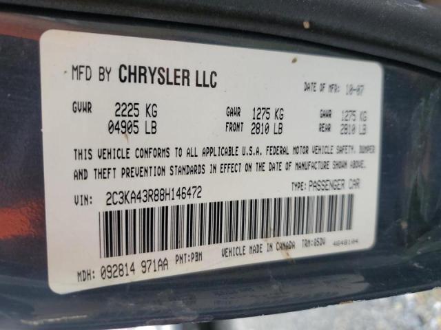 Photo 10 from auction – 2008 CHRYSLER 300 LX with VIN 2C3KA43R88H146472