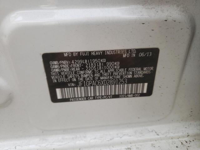 Photo 10 from auction – 2013 SUBARU IMPREZA PR with VIN JF1GPAC6XD2891253
