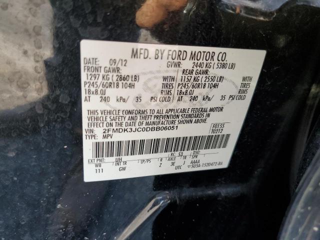 Photo 10 from auction – 2013 FORD EDGE SEL with VIN 2FMDK3JC0DBB06051