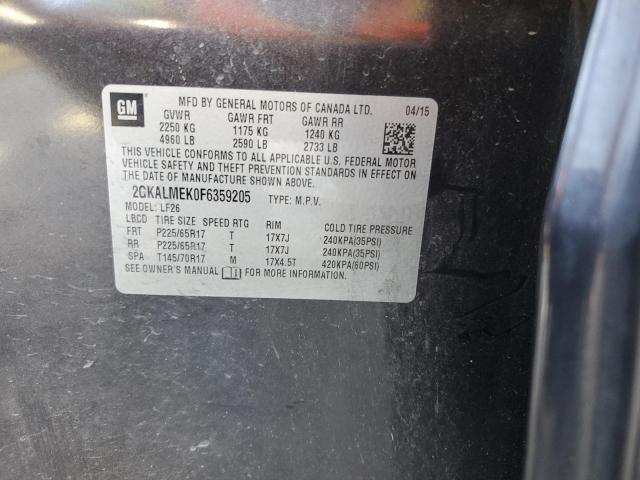 Photo 10 from auction – 2015 GMC TERRAIN SL with VIN 2GKALMEK0F6359205