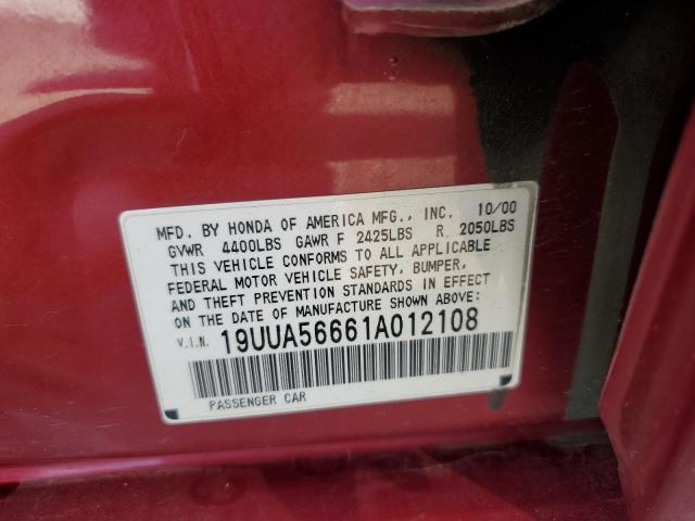 Photo 10 from auction – 2001 ACURA 3.2TL with VIN 19UUA56661A012108