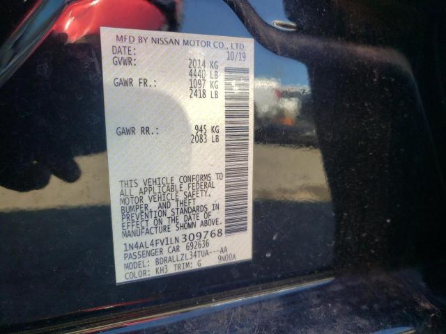 Photo 10 from auction – 2020 NISSAN ALTIMA PLA with VIN 1N4AL4FV1LN309768