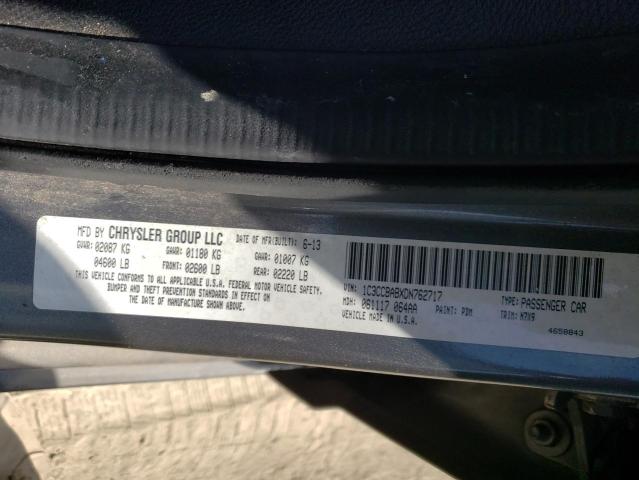 Photo 10 from auction – 2013 CHRYSLER 200 LX with VIN 1C3CCBABXDN762717