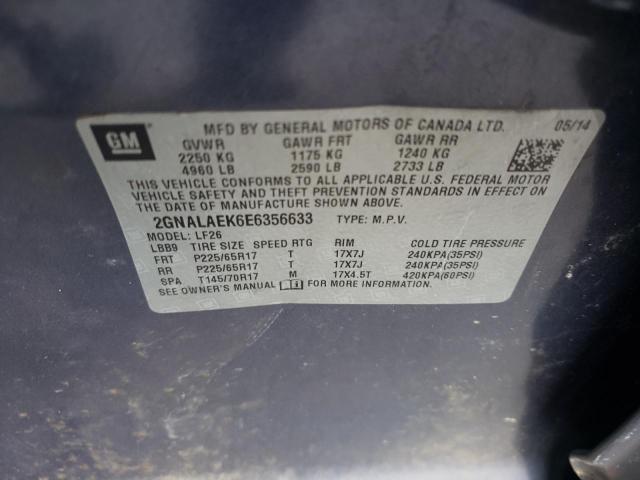 Photo 10 from auction – 2014 CHEVROLET EQUINOX LS with VIN 2GNALAEK6E6356633