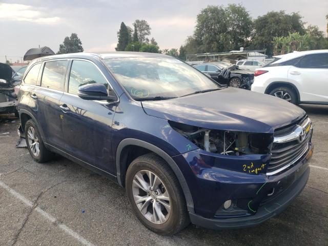 TOYOTA HIGHLANDER 2014 with VIN 5TDZKRFH3ES031542 - Photo from auction