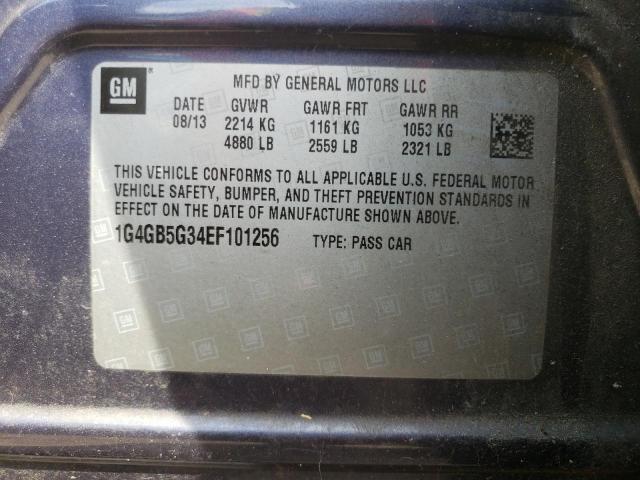 Zdjęcie 10 z aukcji – 2014 BUICK LACROSSE z VIN 1G4GB5G34EF101256
