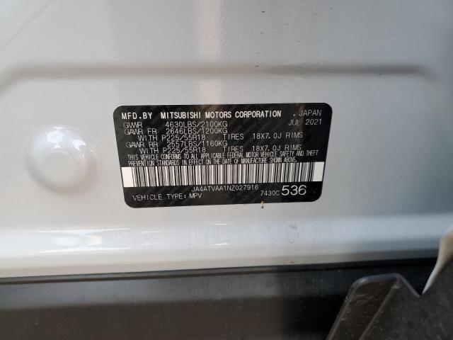 Photo 10 from auction – 2022 MITSUBISHI ECLIPSE CR with VIN JA4ATVAA1NZ027916